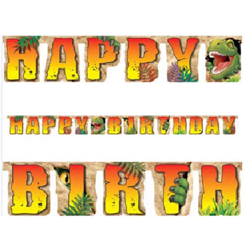 festone dinosauro happy birthday