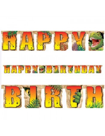 festone dinosauro happy birthday