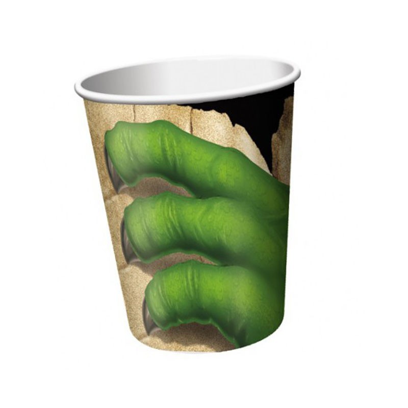 bicchieri dinosauro cartoncino pz.8