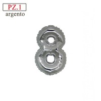 palloncino numero 8 mini argento