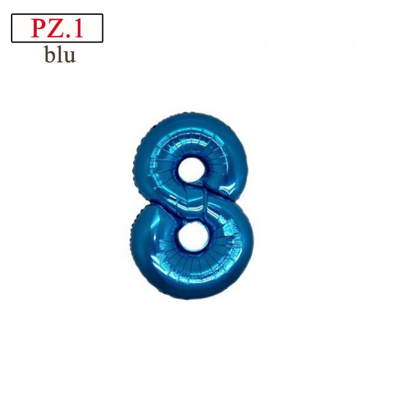 palloncino numero 8 mini blu