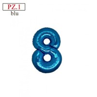 palloncino numero 8 mini blu