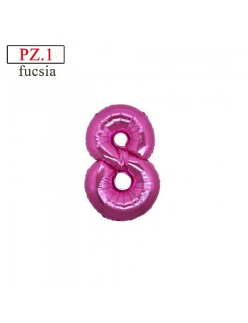 palloncino numero 8 mini fucsia