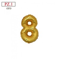 palloncino numero 8 mini oro