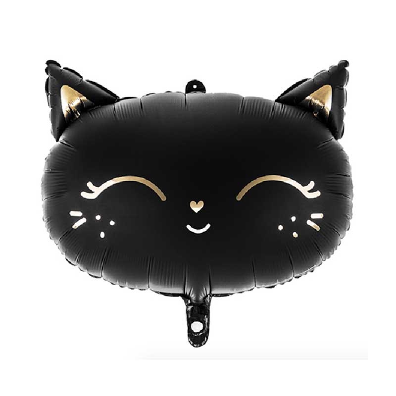 palloncino gatto nero satinato