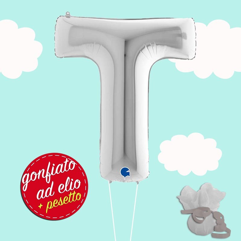 palloncino T lettera maxi ad elio