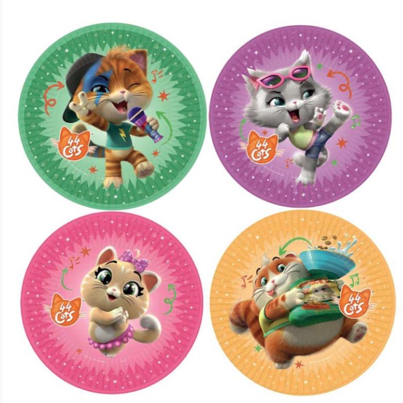 piatti 44 gatti grandi assortiti