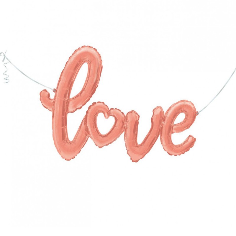 palloncino love rose gold