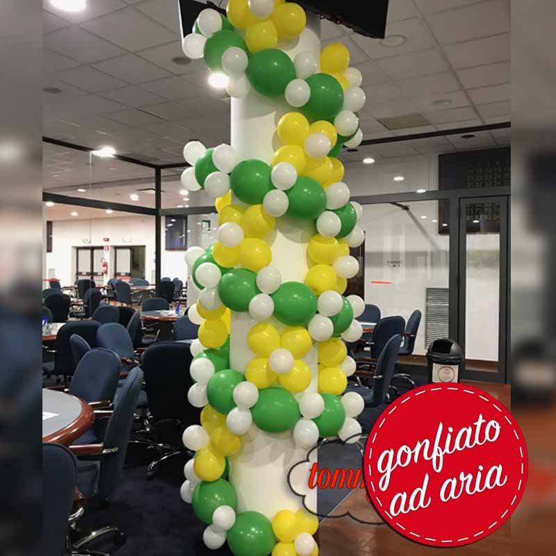 decoro spirale bianco verde e giallo