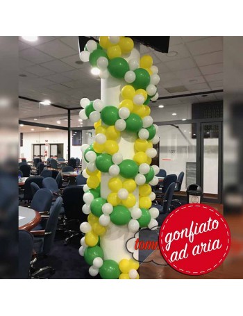 decoro spirale bianco verde e giallo