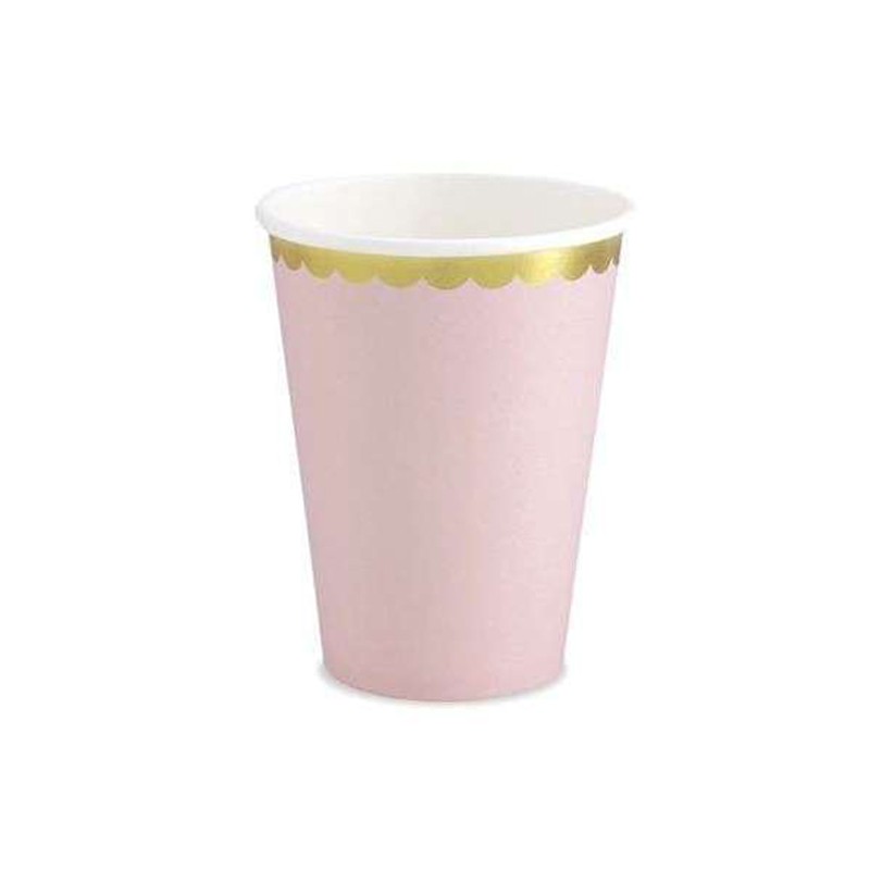 bicchiere rosa e oro pz.6 bicchiere rosa e oro pz.6