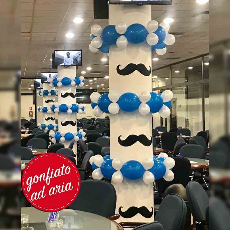 decoro per colonna con palloncini