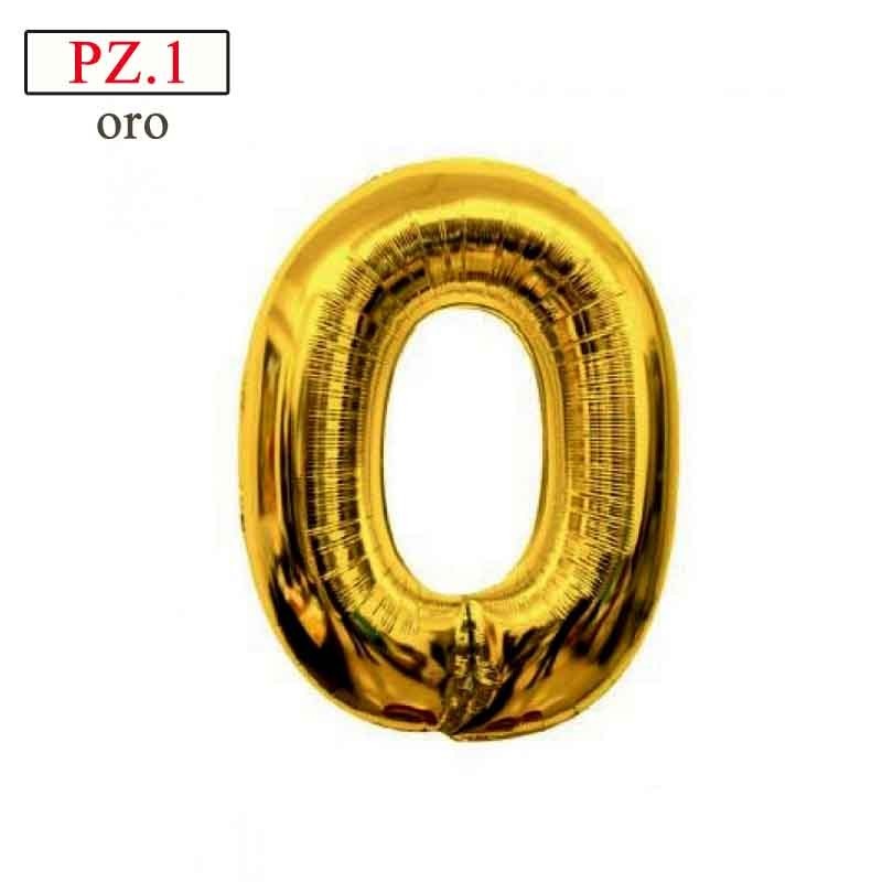 numero 0 oro palloncino cm.35