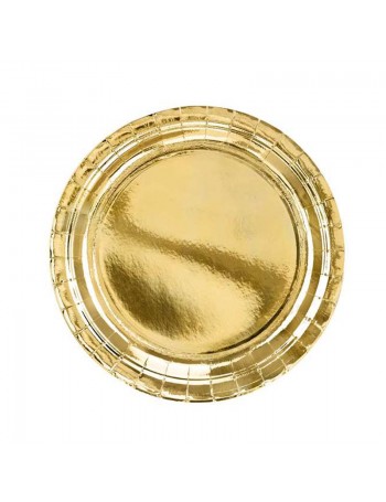piatto grande oro cartoncino