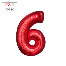 palloncino numero 3 rosso medio