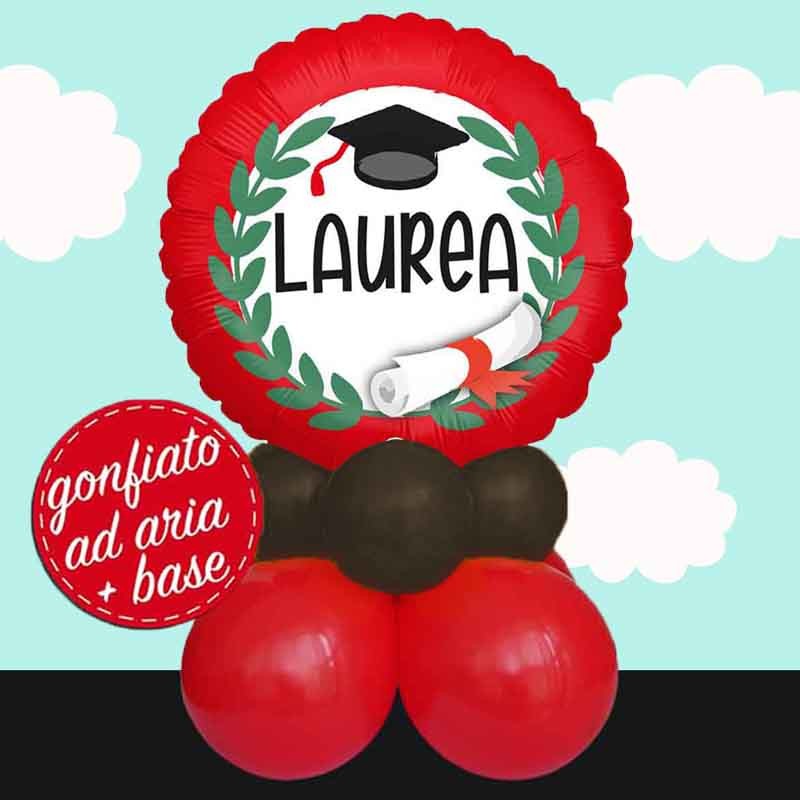 centrotavola palloncino laurea ad maiora semper