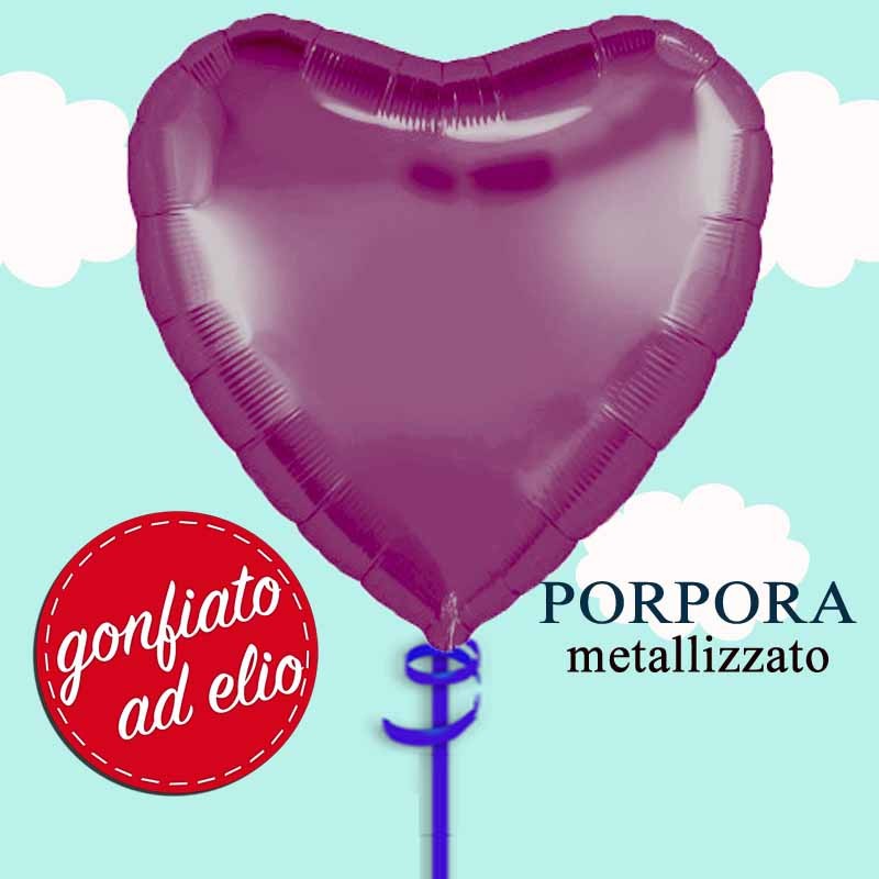 palloncino cuore porpora ad elio