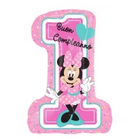 palloncino numero 1 di minnie buon compleanno