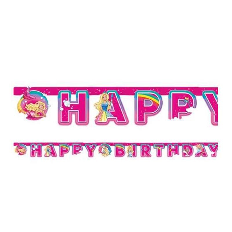 festone barbie happy birthday