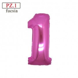 palloncino numero 1 fucsia medio