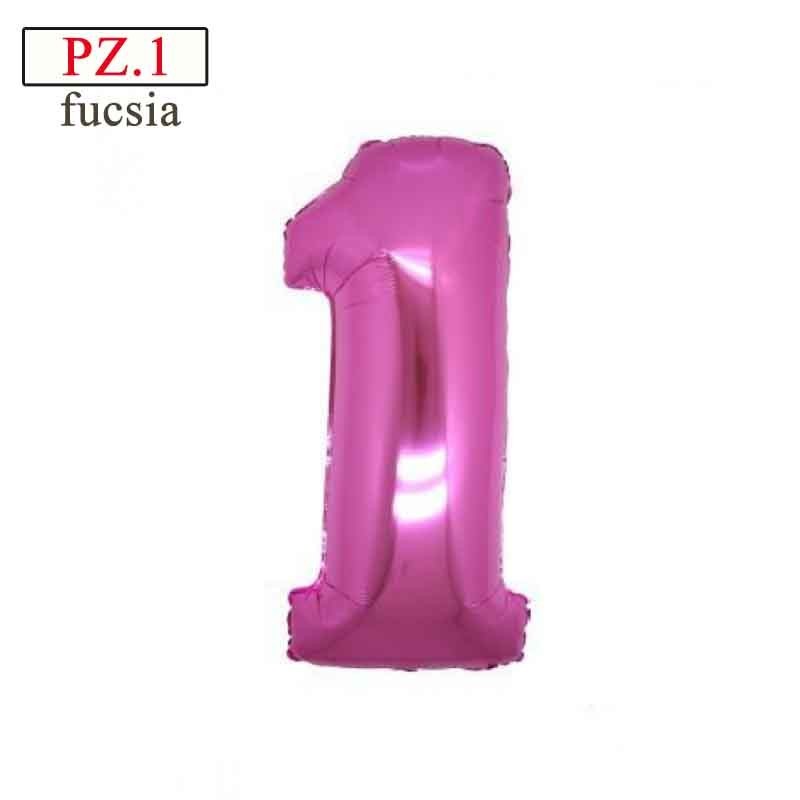 palloncino numero 1 fucsia medio