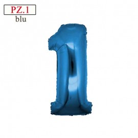 palloncino numero 1 blu medio