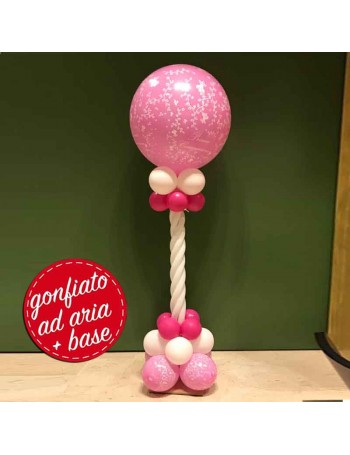 totem palloncino prima comunione rosa