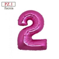 palloncino numero 2 fucsia misura cm.35