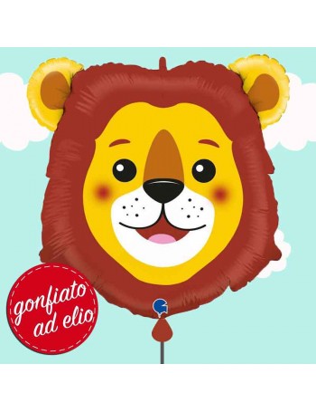 palloncino leone gonfiato ad elio