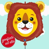 palloncino leone gonfiato ad elio
