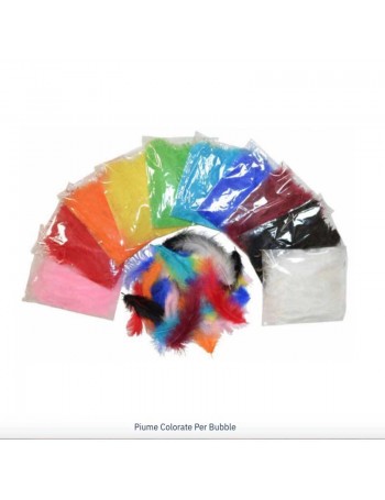 piume colorate per palloncini bubble