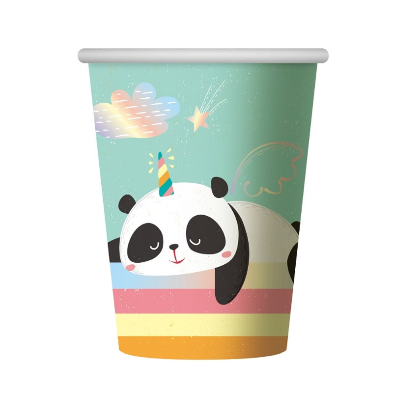 Bicchieri Panda Rainbow Pz.6
