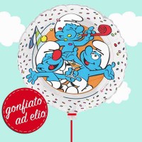 palloncino puffi gonfiato ad elio