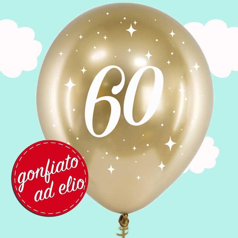 palloncino oro stampa 60 ad elio