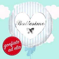 palloncino scritta battesimo gonfiato ad elio