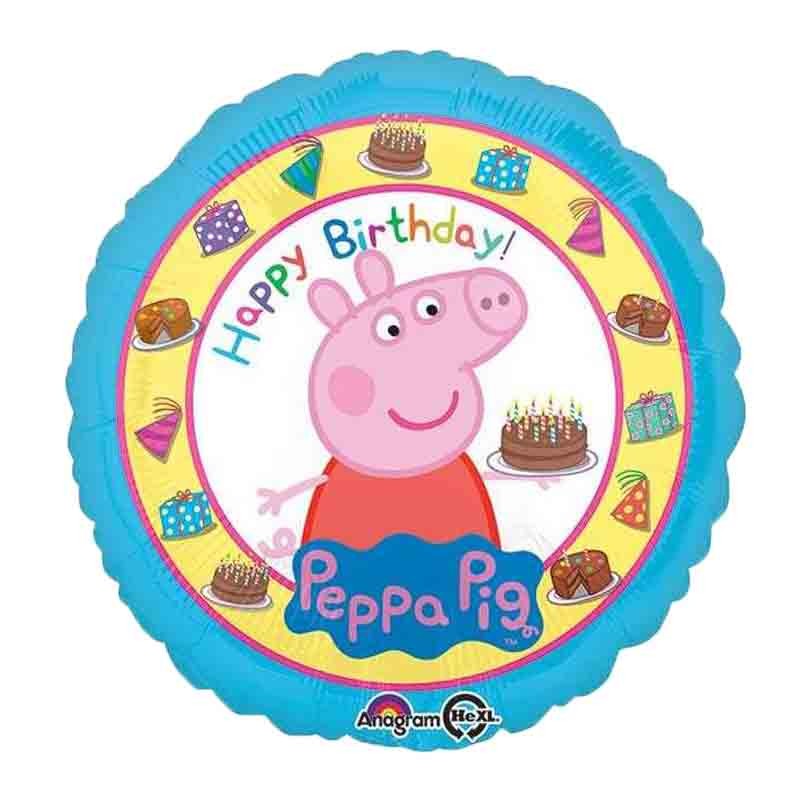 palloncino peppa pig happy birthday