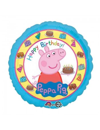 palloncino peppa pig happy birthday