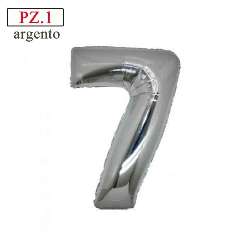 palloncino numero 7 argento 14"