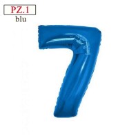 palloncino numero 7 blu 14"