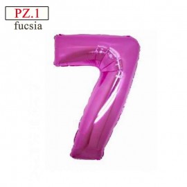 palloncino numero 7 fucsia 14"