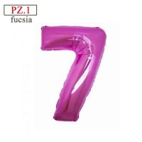 palloncino numero 7 fucsia 14"
