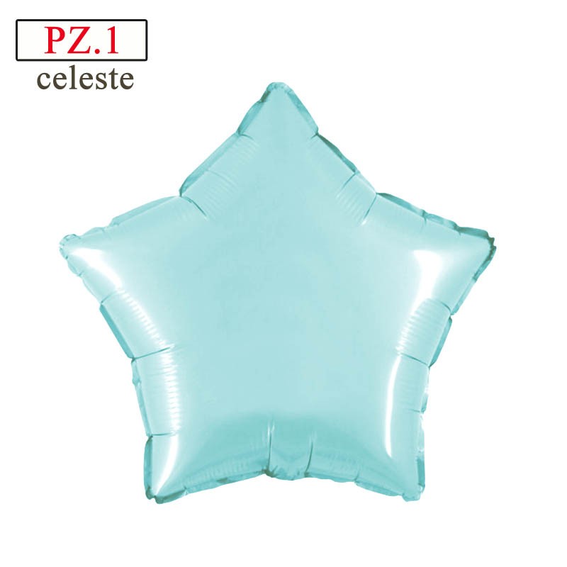 palloncino stella celeste metallizzato