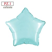 palloncino stella celeste metallizzato