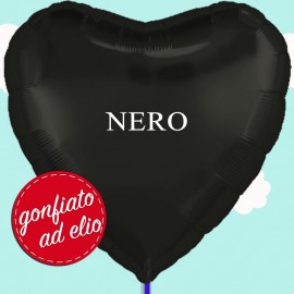 palloncino cuore nero maxi ad elio