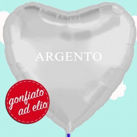 palloncino cuore argento maxi ad elio