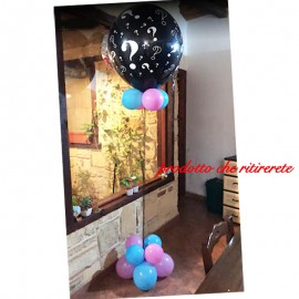 mongolfiera gender reveal party con base