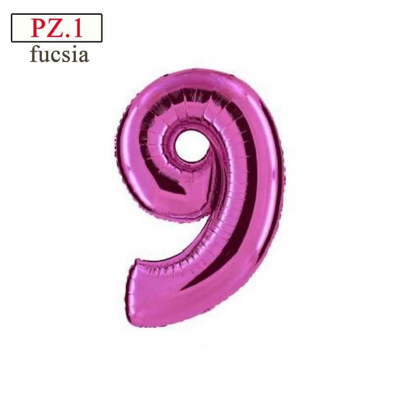 numero 9 palloncino fucsia da 14" numero 9 palloncino fucsia da 14"