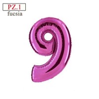 numero 9 palloncino fucsia da 14" numero 9 palloncino fucsia da 14"