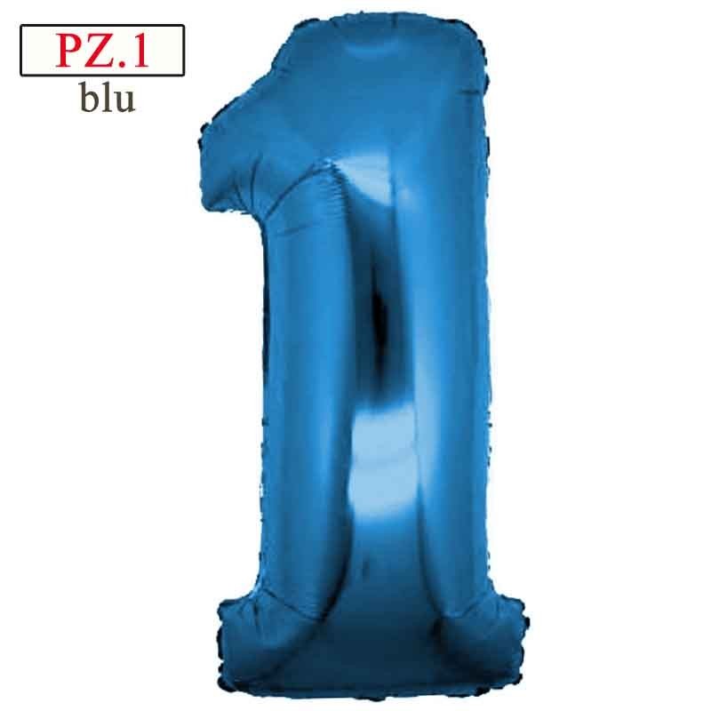 palloncino numero 1 blu maxi
