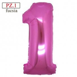 palloncino numero 1 fucsia maxi
